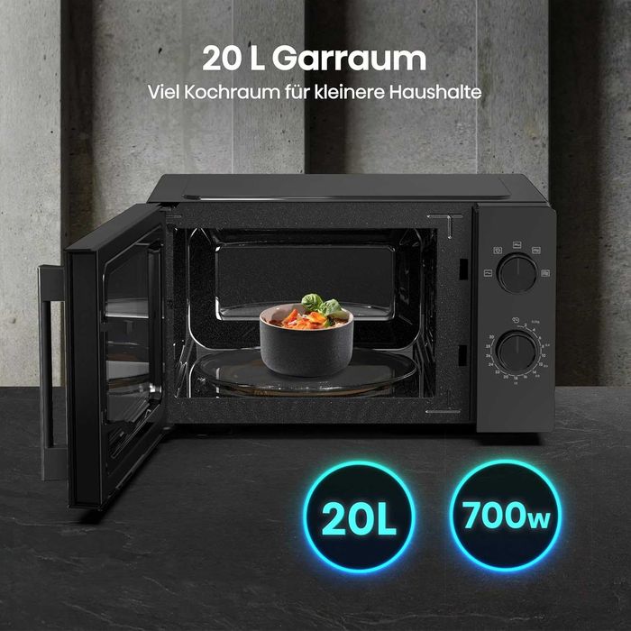 Микровълнова печка HISENSE H20MOBP1HI, 20л, 700W, Черна