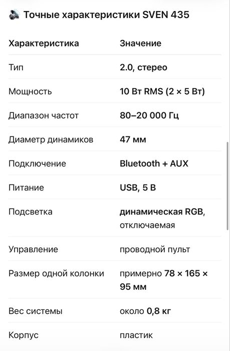 Продам Колонки SVEN 435 2.0 с Bluetooth и RGB
