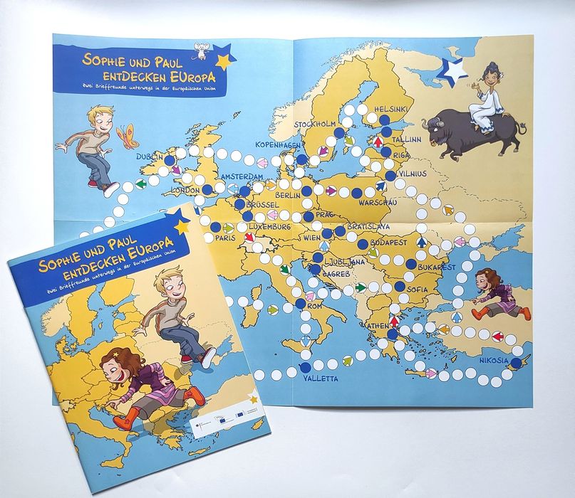 Еврожурнал с Наклейками и Играми для детей на Немецком языке