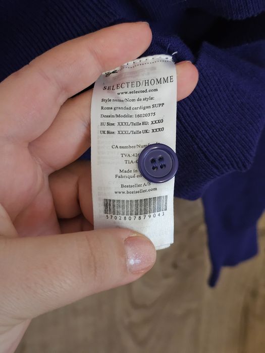 Cardigan mov barbati Selected