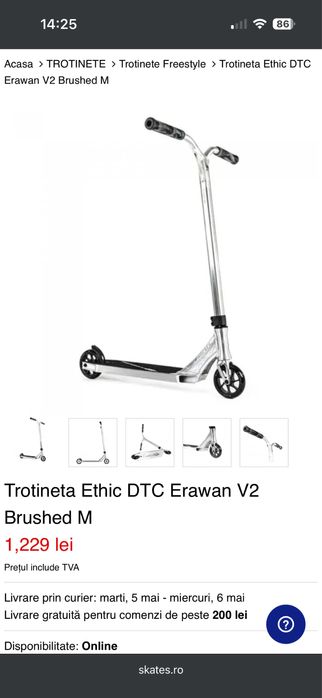 Trotineta Freestyle Scheme Ethic DTC Erawan V2 Brushe