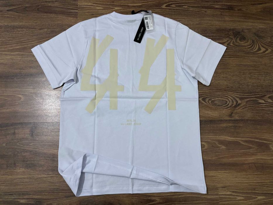 Мъжка тениска 44 Group Label Regular Fit Черна/Бяла