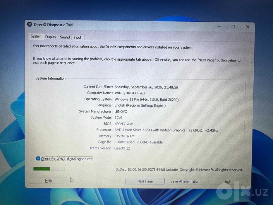 Ноутбук Lenovo IdeaPad 1 15AMN7. Noutbuk sotiladi ideal