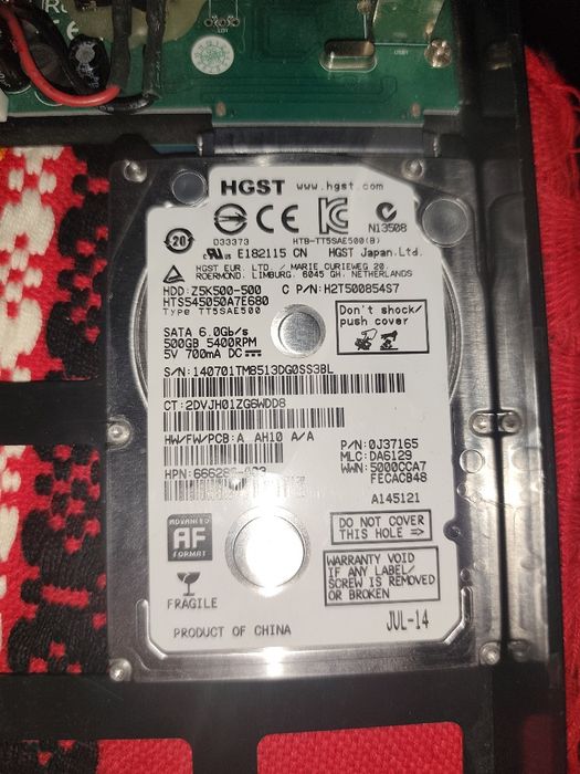 Hard-disk laptop Hgst 500gb 100%
