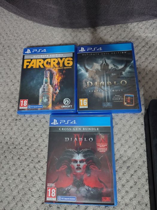 PlPlaystation 4 500gb + Diablo 3-4/ Far cry 6