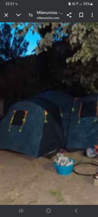 Голяма, семейна, къмпинг палатка, с веранда