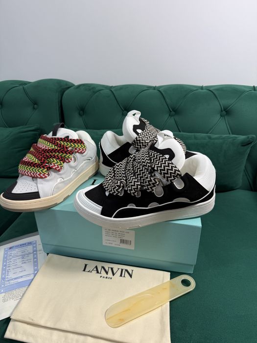 Adidasi Lanvin Curb Lace-Up piele naturala Full Box colectie noua