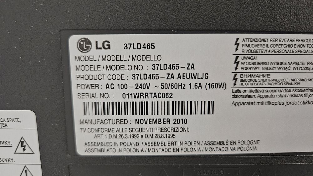 TV LG diagonala 94cm