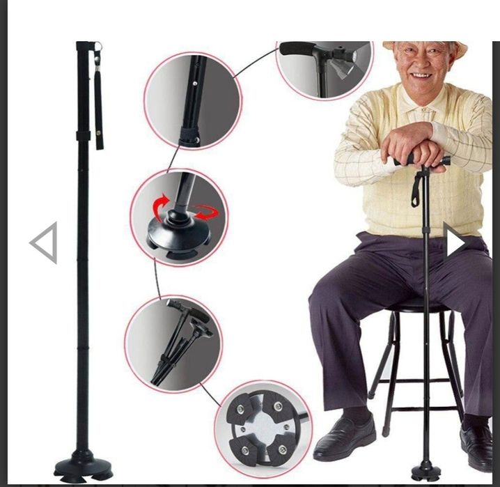 Регулируем бастун с лед фенерче