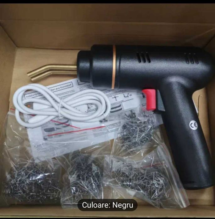 Pistol lipire plastic capse metalice, alimentare cablu sau acumulator