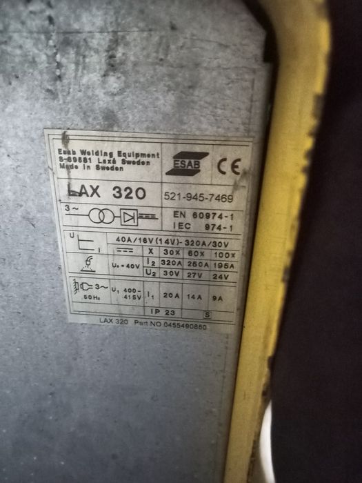 Esab Lax 320 mig mag