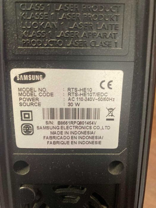 Samsung Stereo System + DVD RTS-HE 10