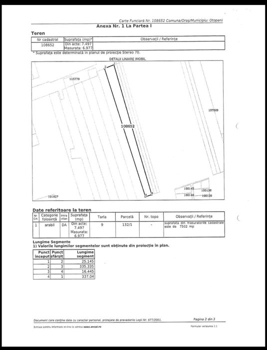 Teren 6900mp Drumul Garii Otopeni