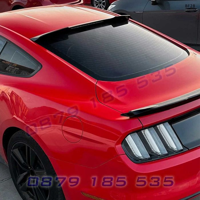 Спойлер за заден прозорец за Ford Mustang MK6 2015-2022, черен гланц – BF28 тунинг крило лип добавка форд мустанг