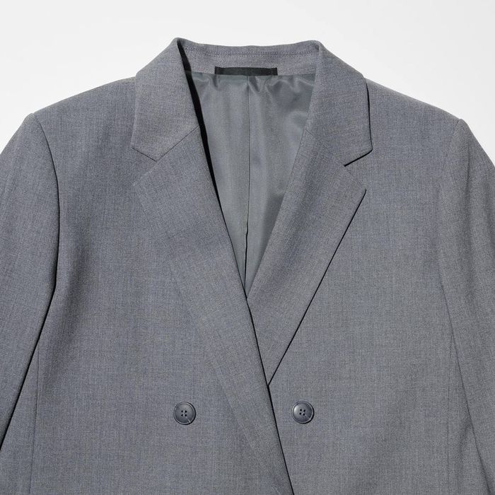 Пиджак Uniqlo серый