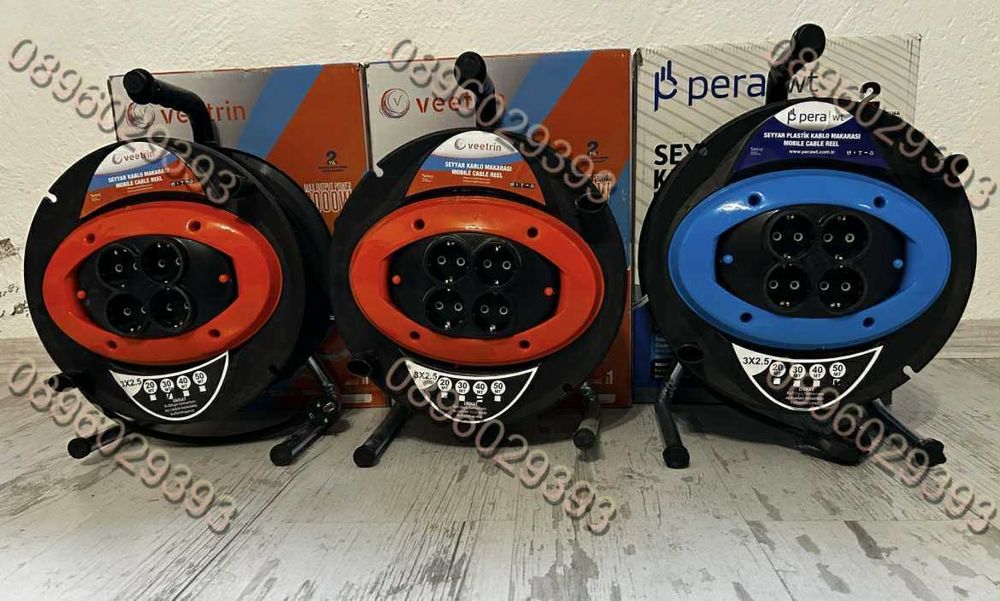 Макара удължител, Удължител на макара 3x2.5mm, 30/40/50 3000W