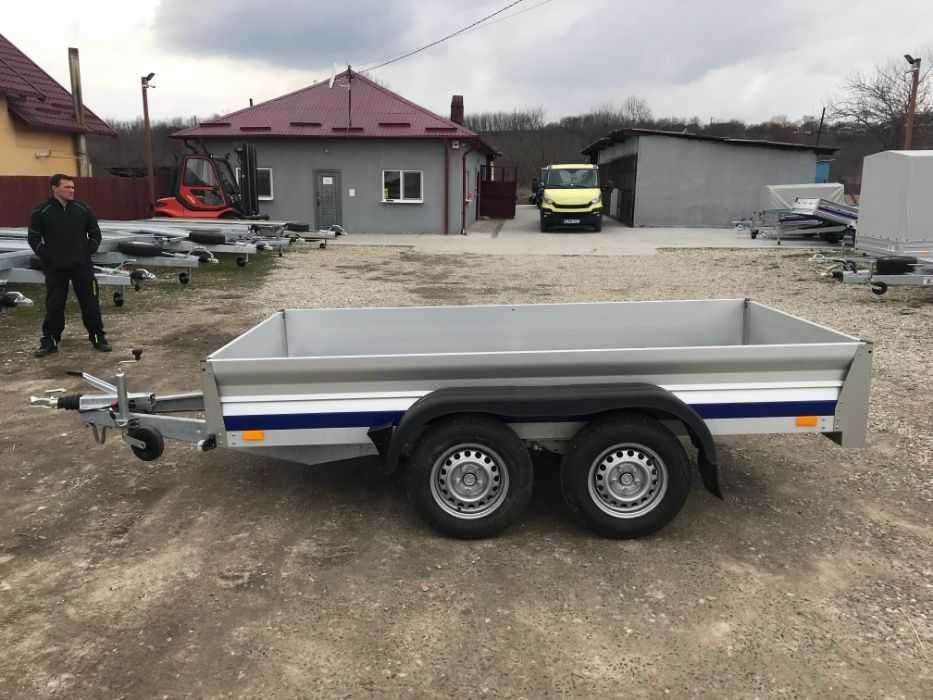 Remorca ALUMINIU 2 axe, 300cm x 150cm, frane, NOUA, OFERTA!!!