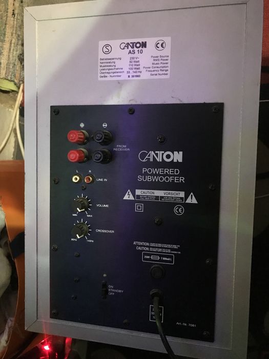 Vand suboofer activ canton