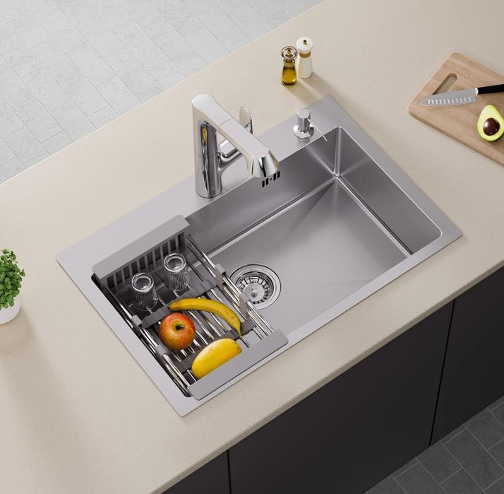 Кухненска мивка LONHEO - 680 мм x 450 мм неръждаема стомана