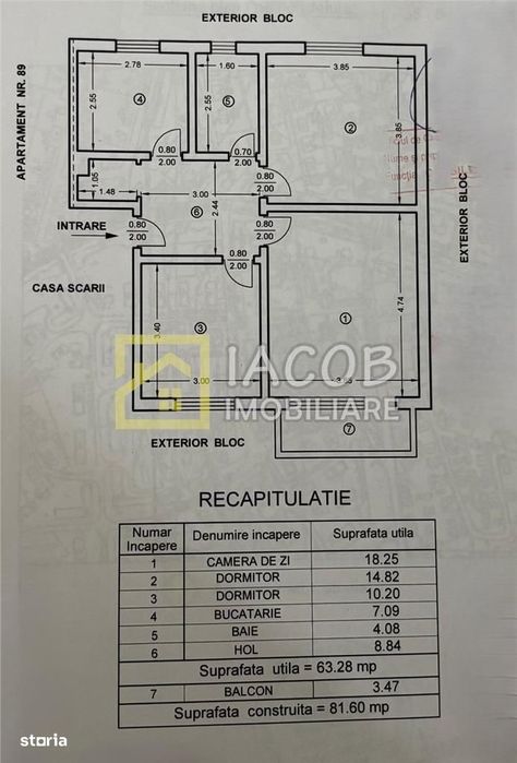 Apartament 3 camere decomandate, strada Martir Horia, Bacau