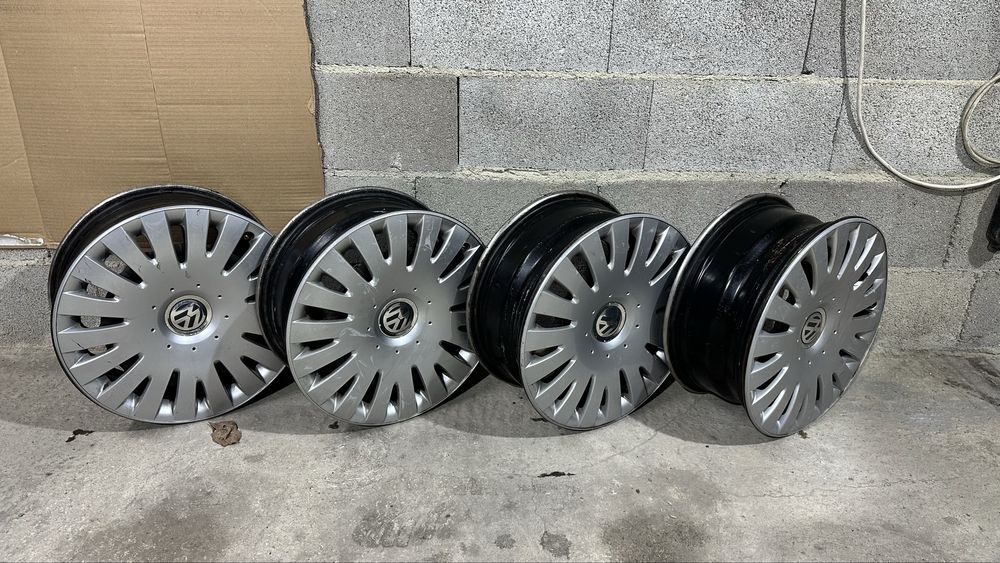 Железни джанти 16 5х112 + оригинални тасове VW
