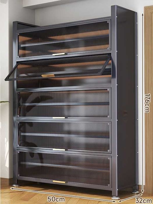 Обувной шкаф с полками металлический / Temir polkali poyabzal shkafi