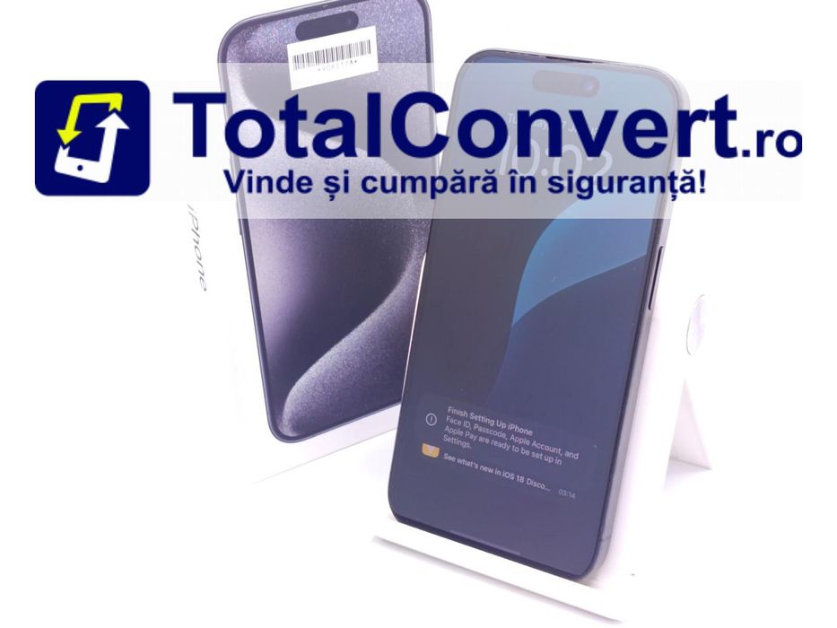 Apple iPhone 15 Pro 256GB Black Titanium, Garantie 24 luni | #D90651