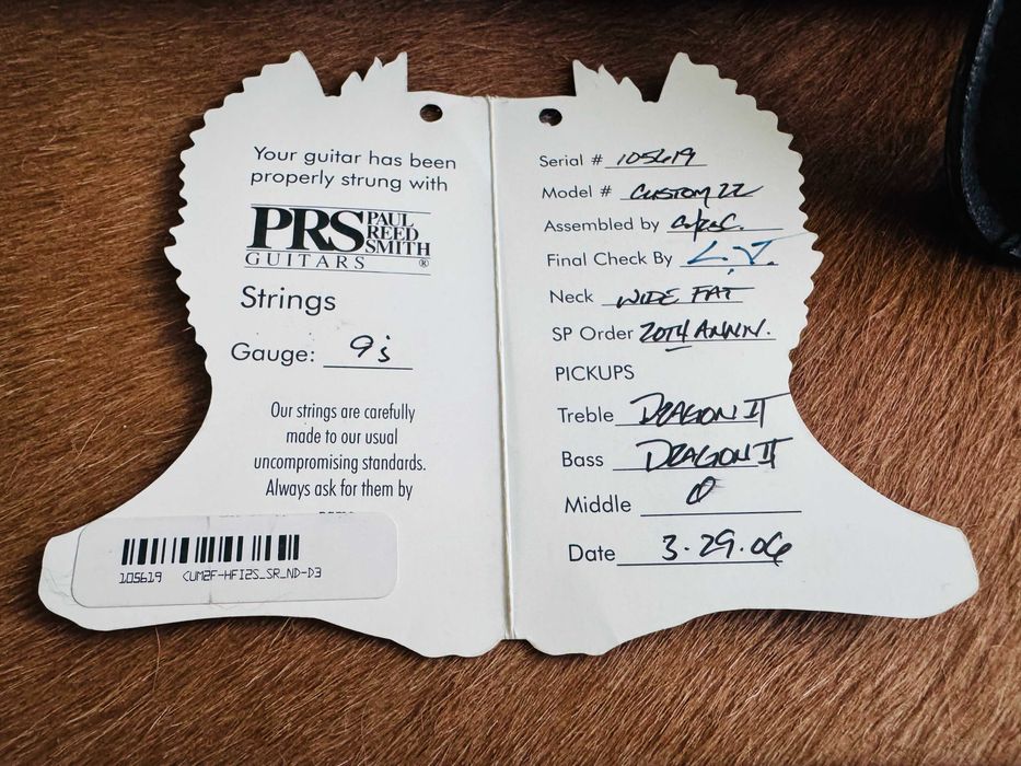 КАТО НОВА! Китара 2006 PRS CUSTOM 22 20th Anniversary! ТОП СЪСТОЯНИЕ!