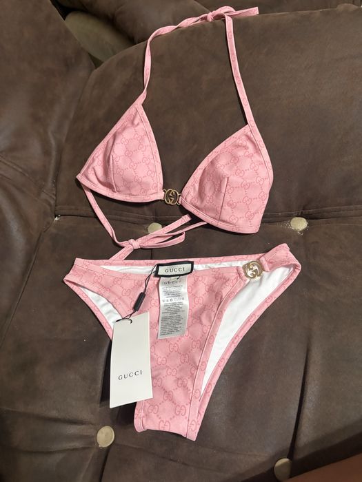 Costum de baie Gucci roz