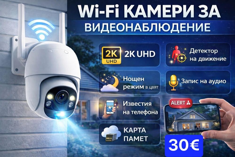 Wi-Fi камери за видеонаблюдение