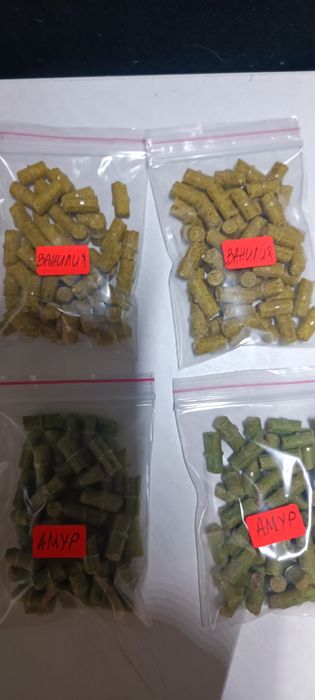 Пелети с ластичка за стръв 50бр.Ягода,ванилия,скопекс,амур