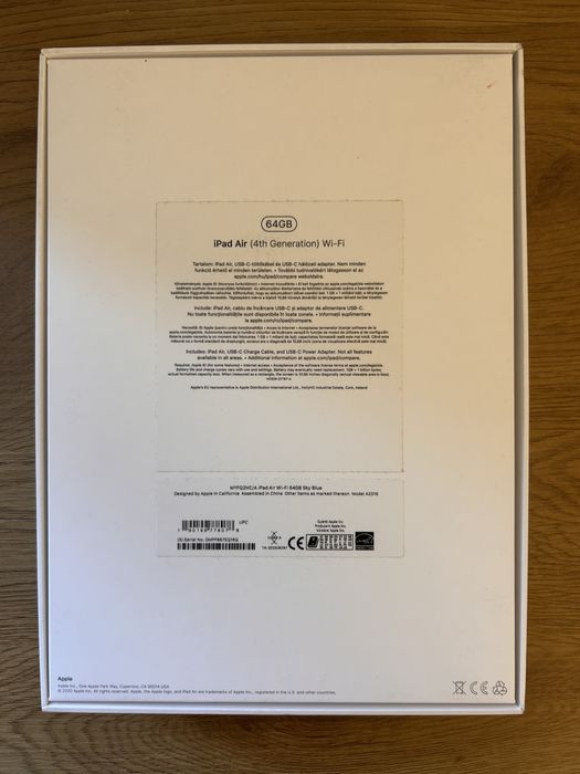 iPad Air 4 10.9” 4th Gen WiFi, Sky Blue, 64 GB
