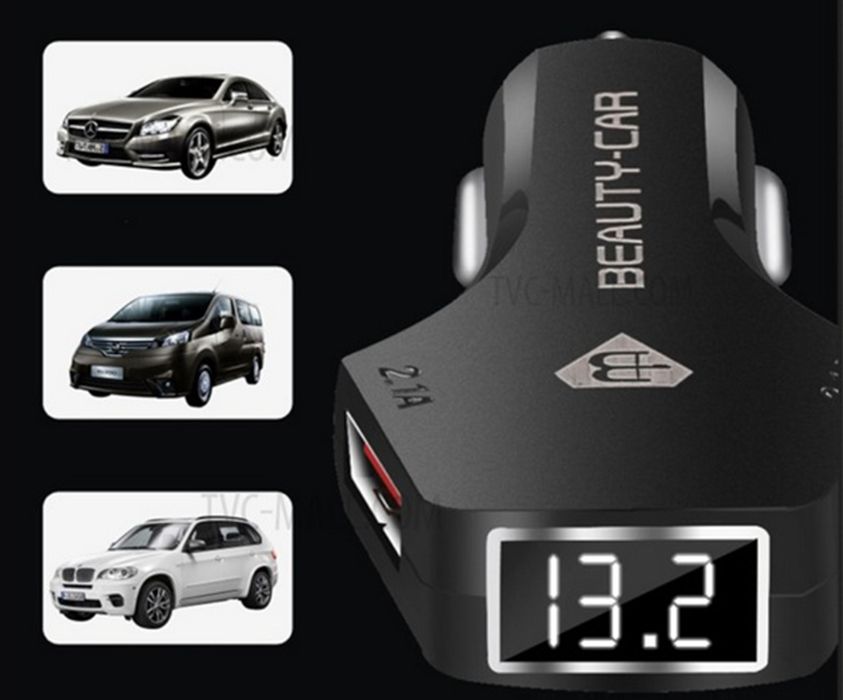 Волтметър с 2 зарядни извода 12V/24V