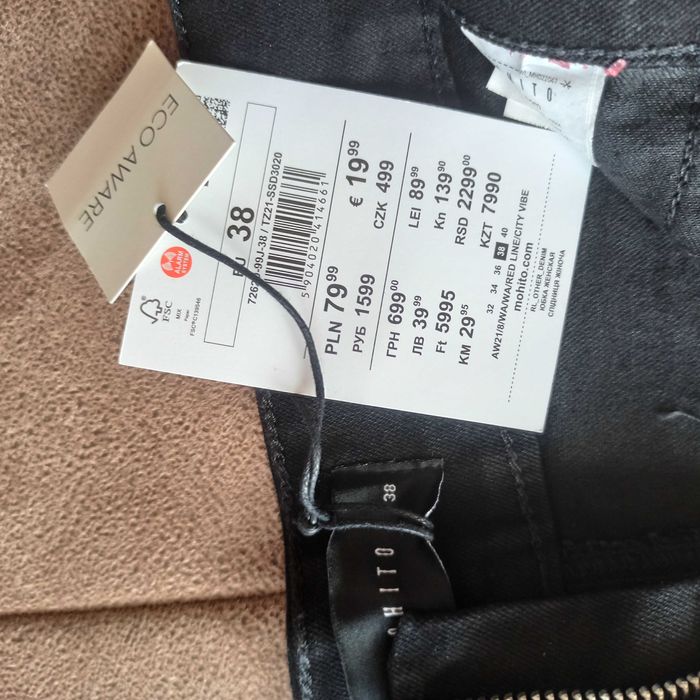 Черна дънкова пола ,размер 38