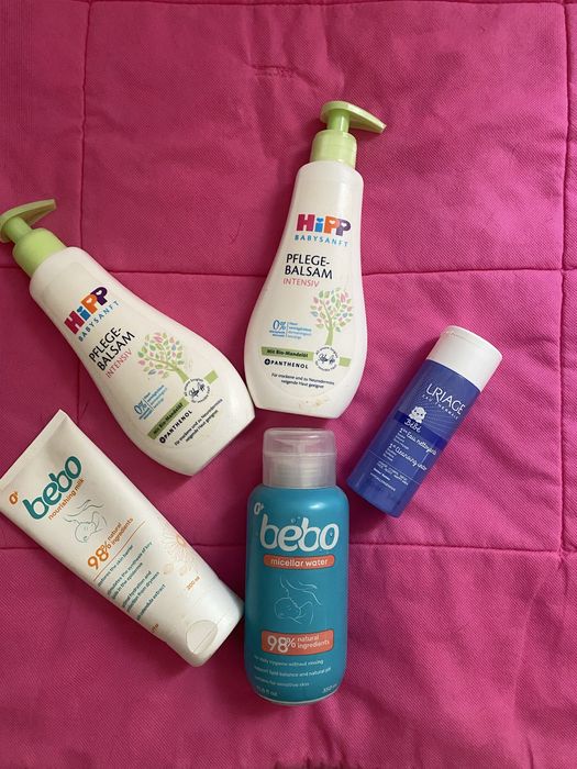 Лот бебешка козметика (HiPP, Bebo, Uriage) – Подхранващи лосиони и мицеларна вода