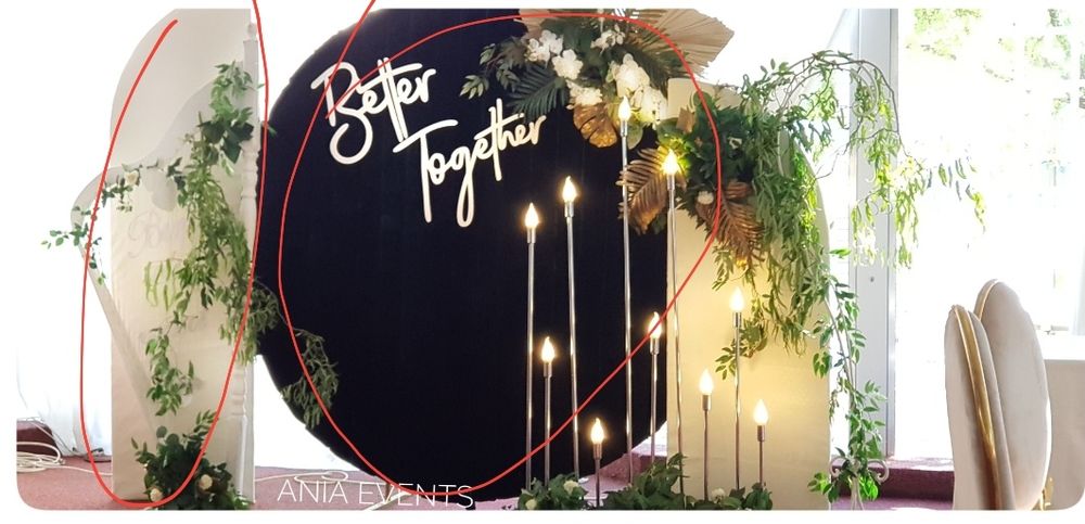 Vand set panouri asimetrice nunta decor aranjamente