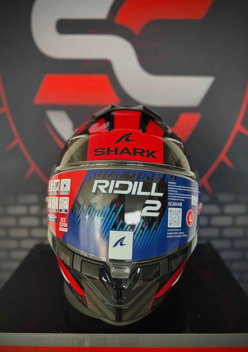 НОВА Каска Shark Ridill 2 Bersek Black/Red Размер XS,S,M,L,XL,2XL