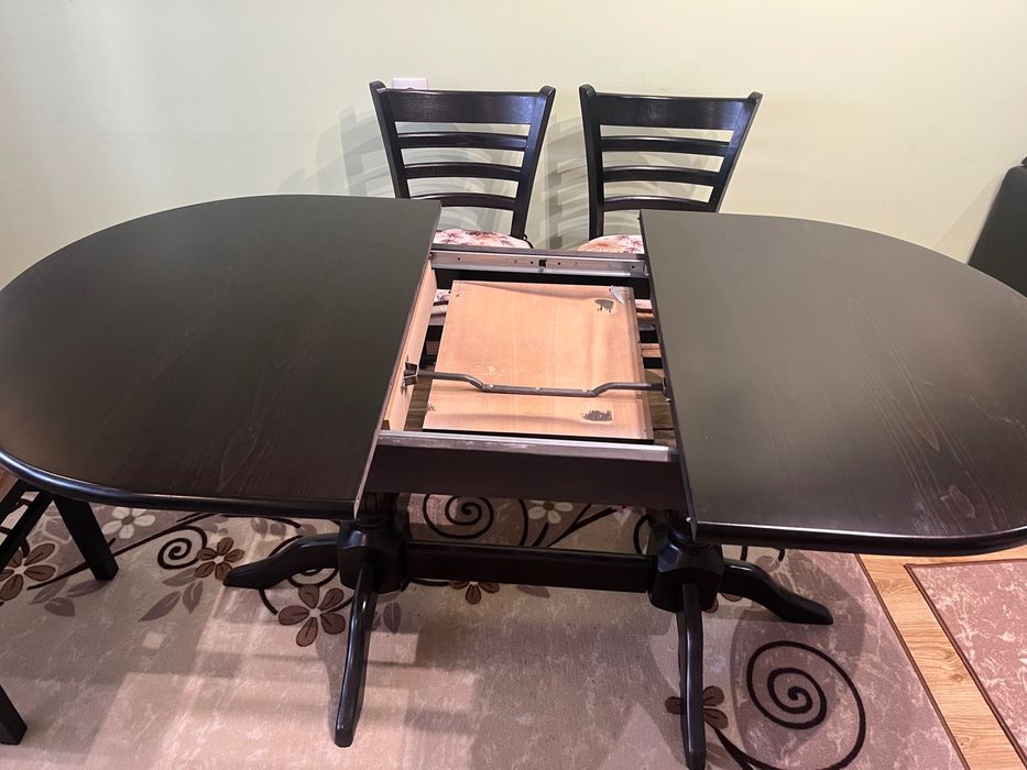 Трапезна маса Денвър стил с пачи крак в комплект със 6 стола