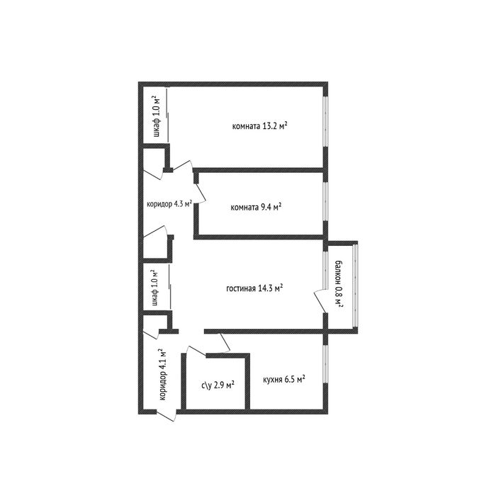 Обмен 3-ком на 2-ком в 20 мкр