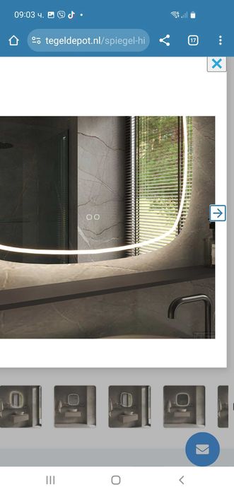 Огледала с лед осветление и нагревател за баня- 6 броя