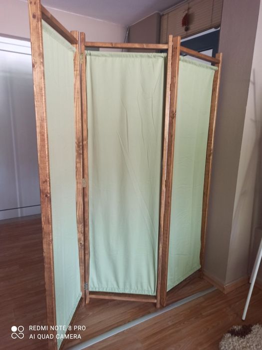 Дървен параван от три части