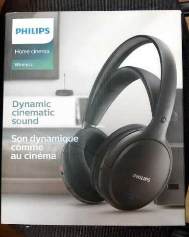 Безжични слушалки Philips Home Cinema SHC5200 HiFi, цвят: черно