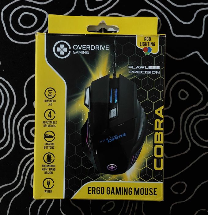 Mouse gaming Overdrive Cobra Ergo RGB – stare perfectă cu fir