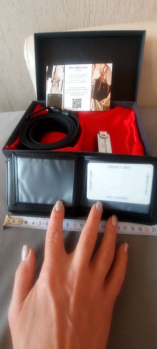 Мъжки сет от колан и портфейл. Нови!!!