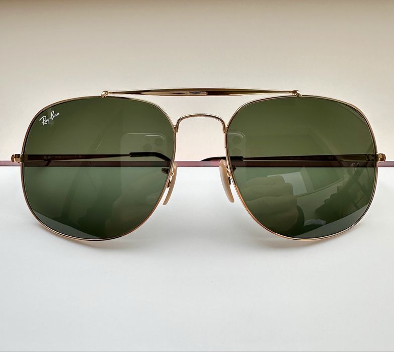 Ray Ban RB3561 Gold Green G15 Aviator 57-17 като нови
