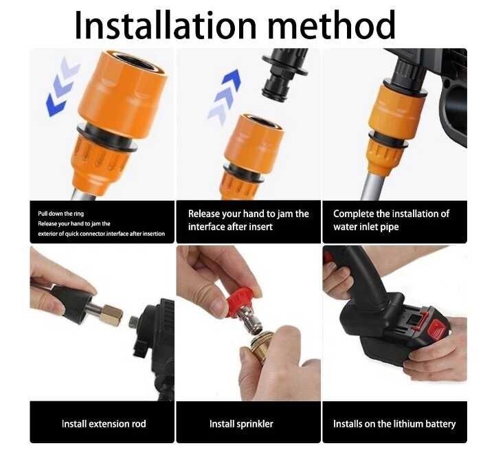 ПРОМО! Преносима акумулаторна водоструйка 1500W 40BAR с две батерии