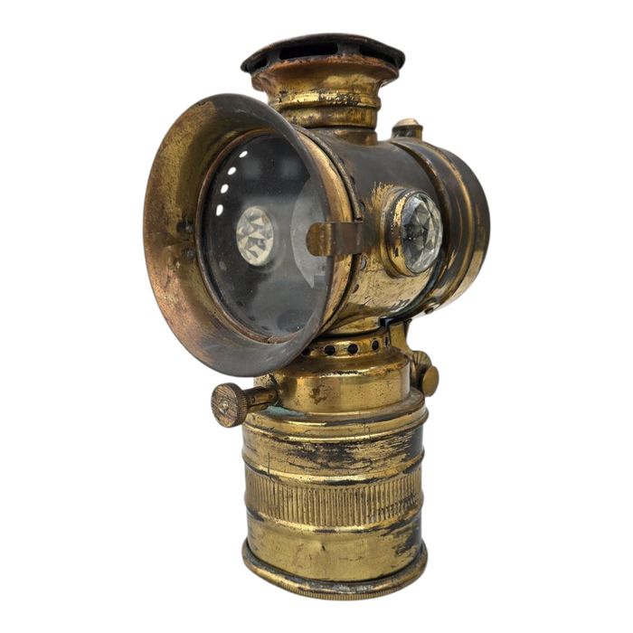 Lampa carbid , far bicicleta