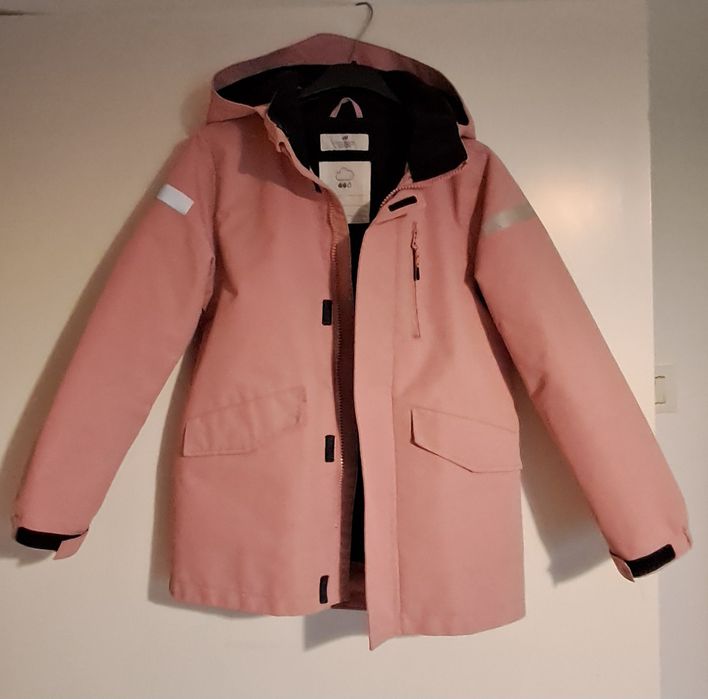 Geaca impermeabila căptușita fete 8-9 ani