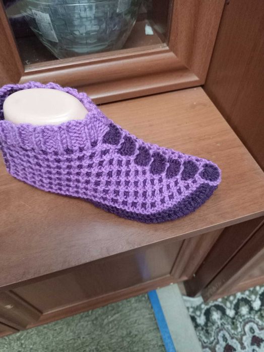 домашние следки и носки вязаные