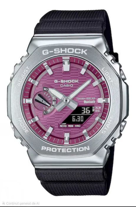 Ceas Sport Barbati Casio g shock GM 2100 Metal Black-PURPLE  Edition .Nou, Garantie 2 ani
